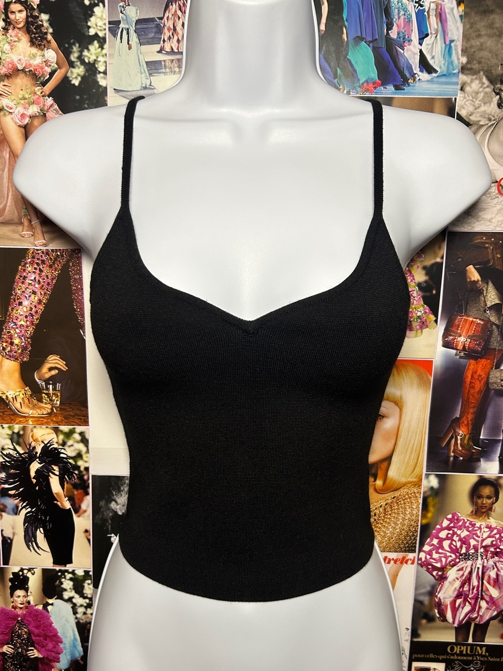 Express Black Body Contour Spaghetti Strap Tank Top